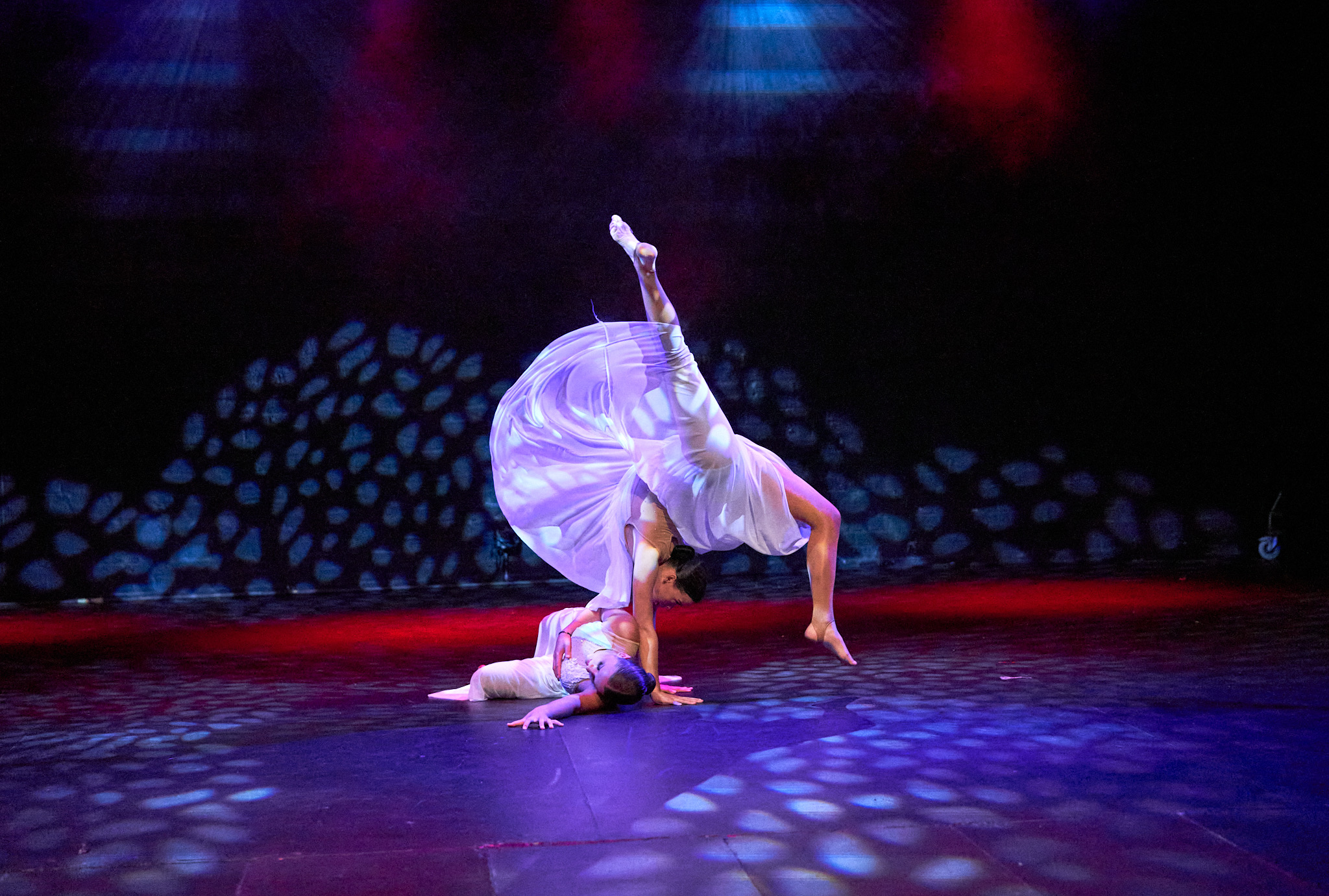 Outline Dance Centre - duo white dress acrobatic