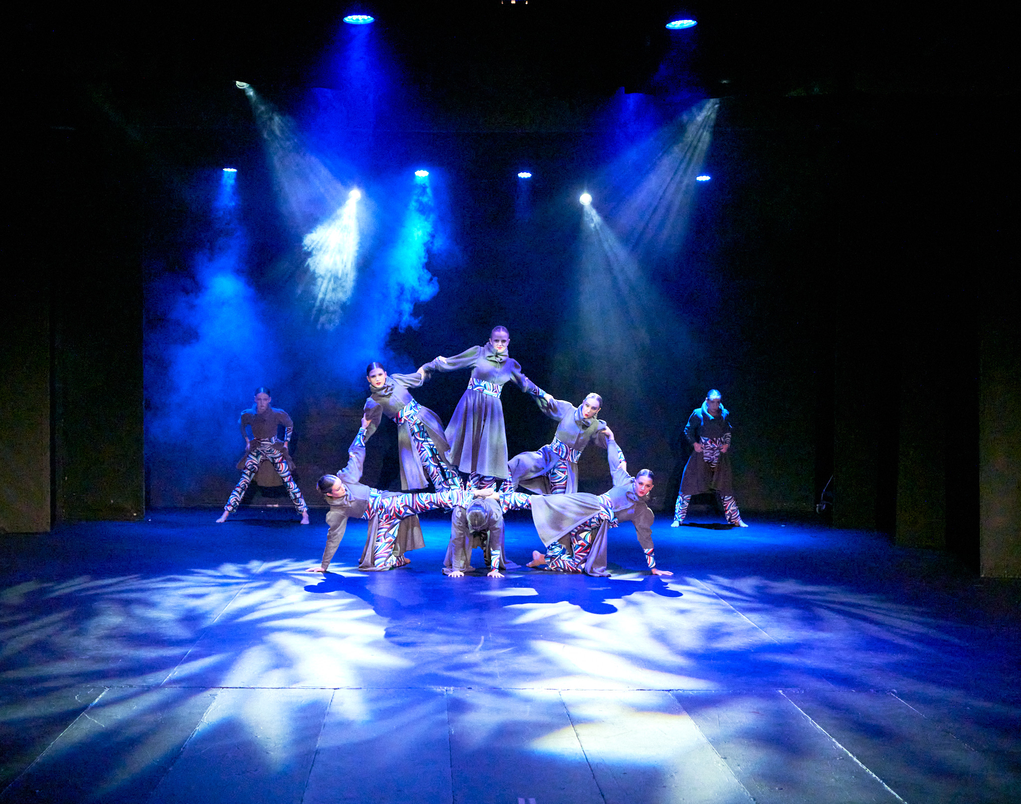 Outline Dance Centre - group tribal costumes formation