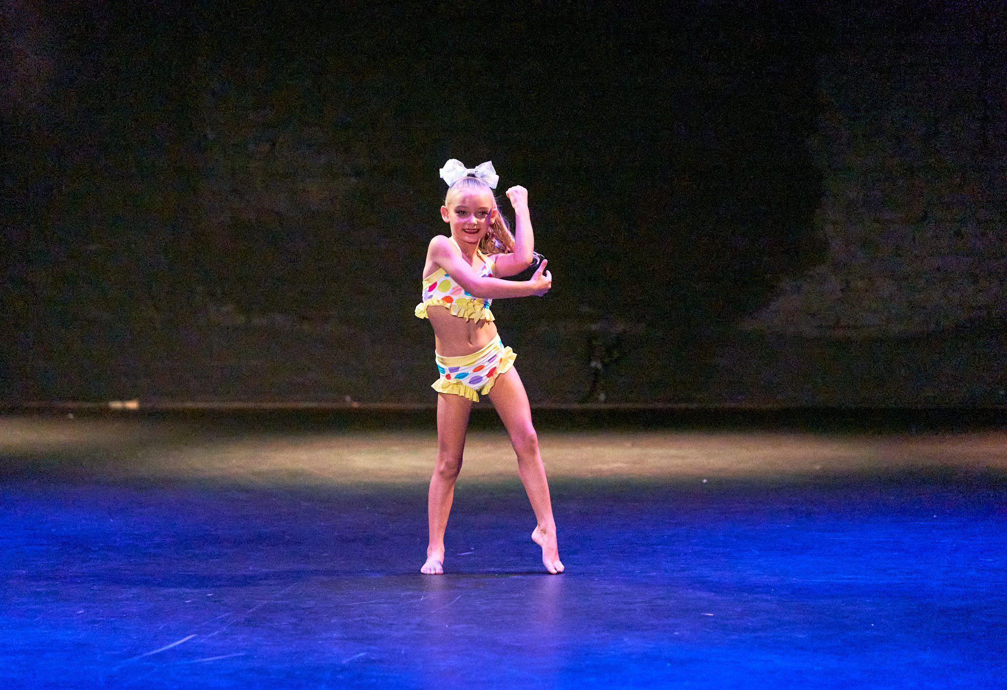 Outline Dance Centre - junior solo yellow polkadot