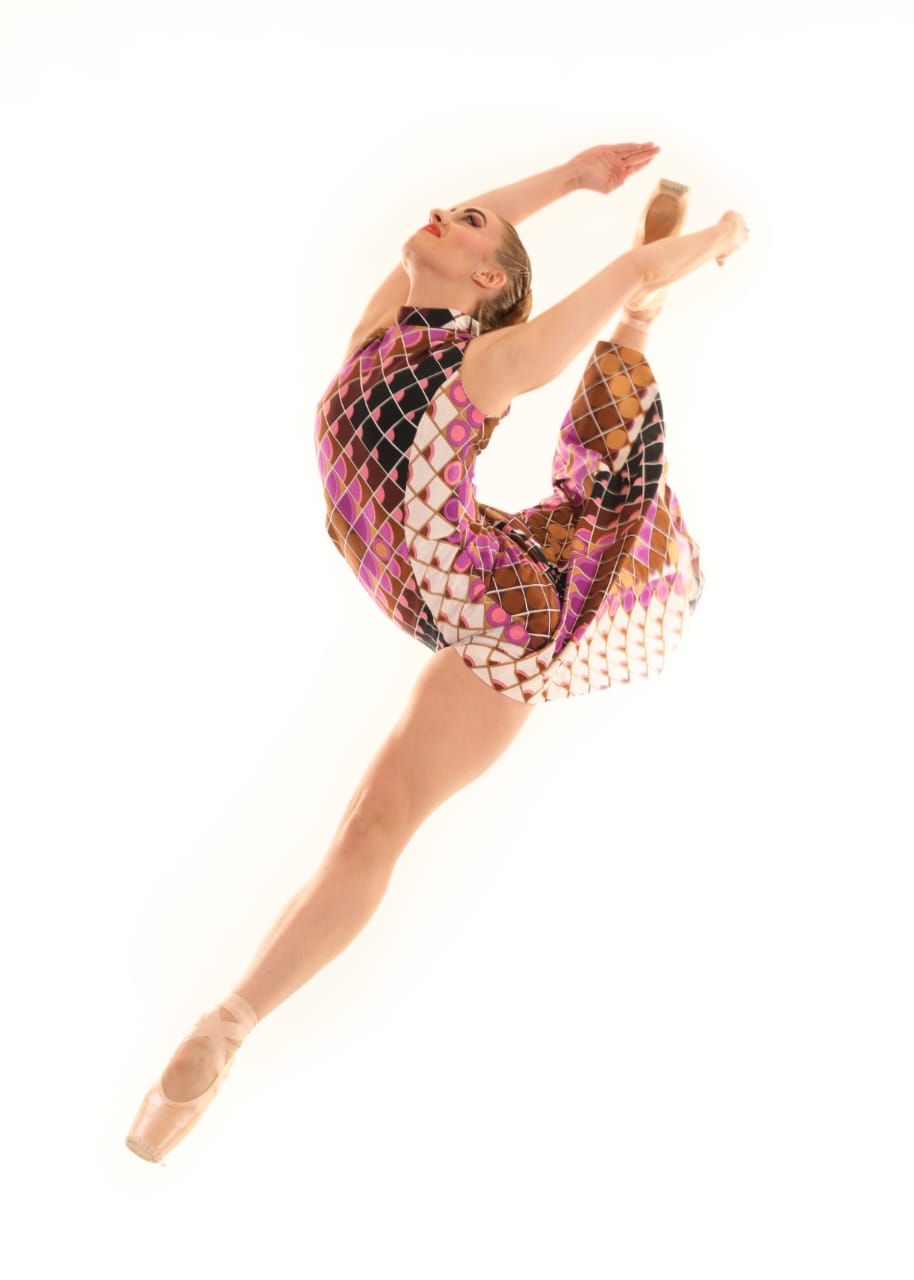 Outline Dance Centre - solo geometric dress pointe leap