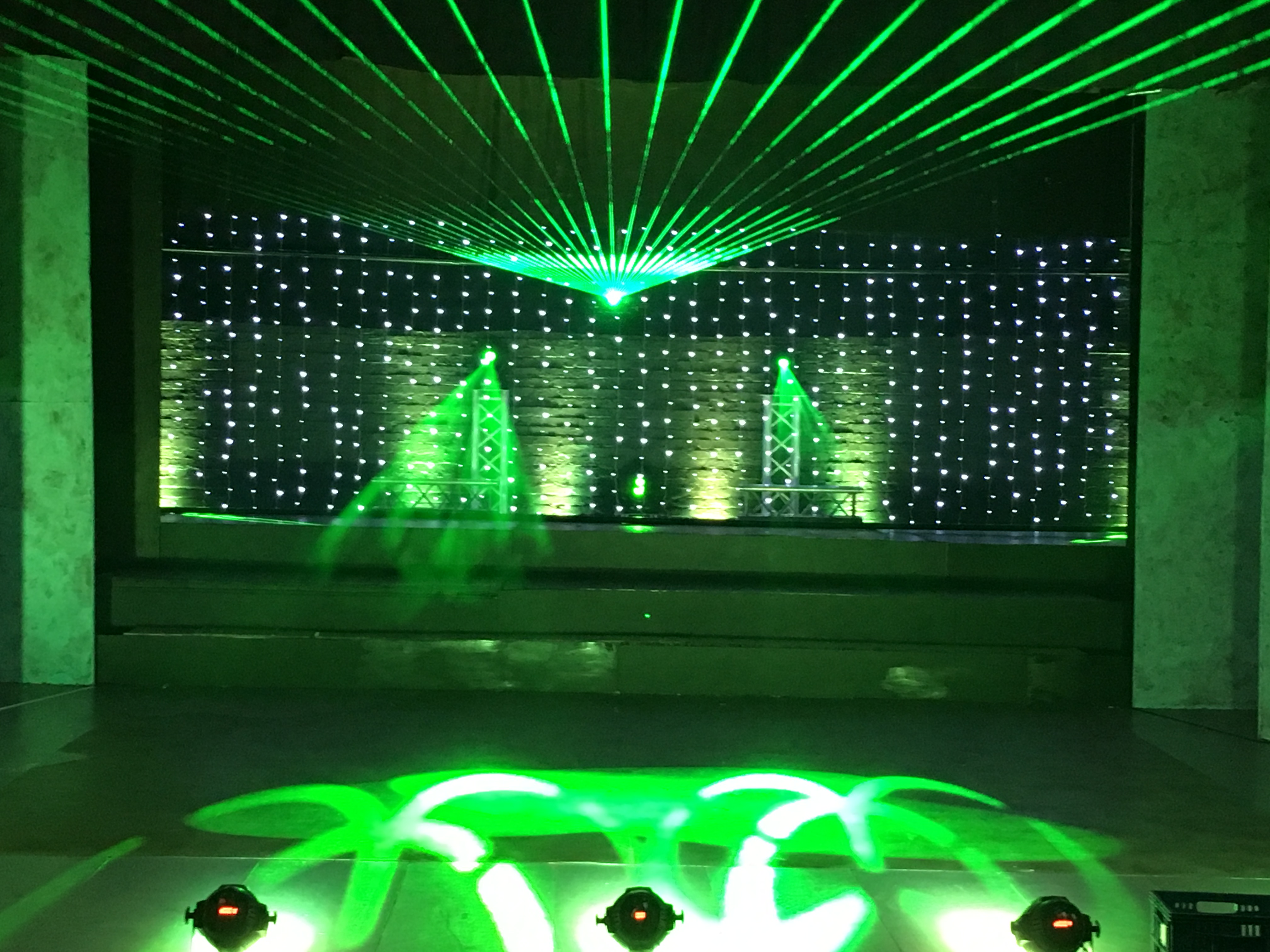 Outline Dance Centre - stage green laser lights